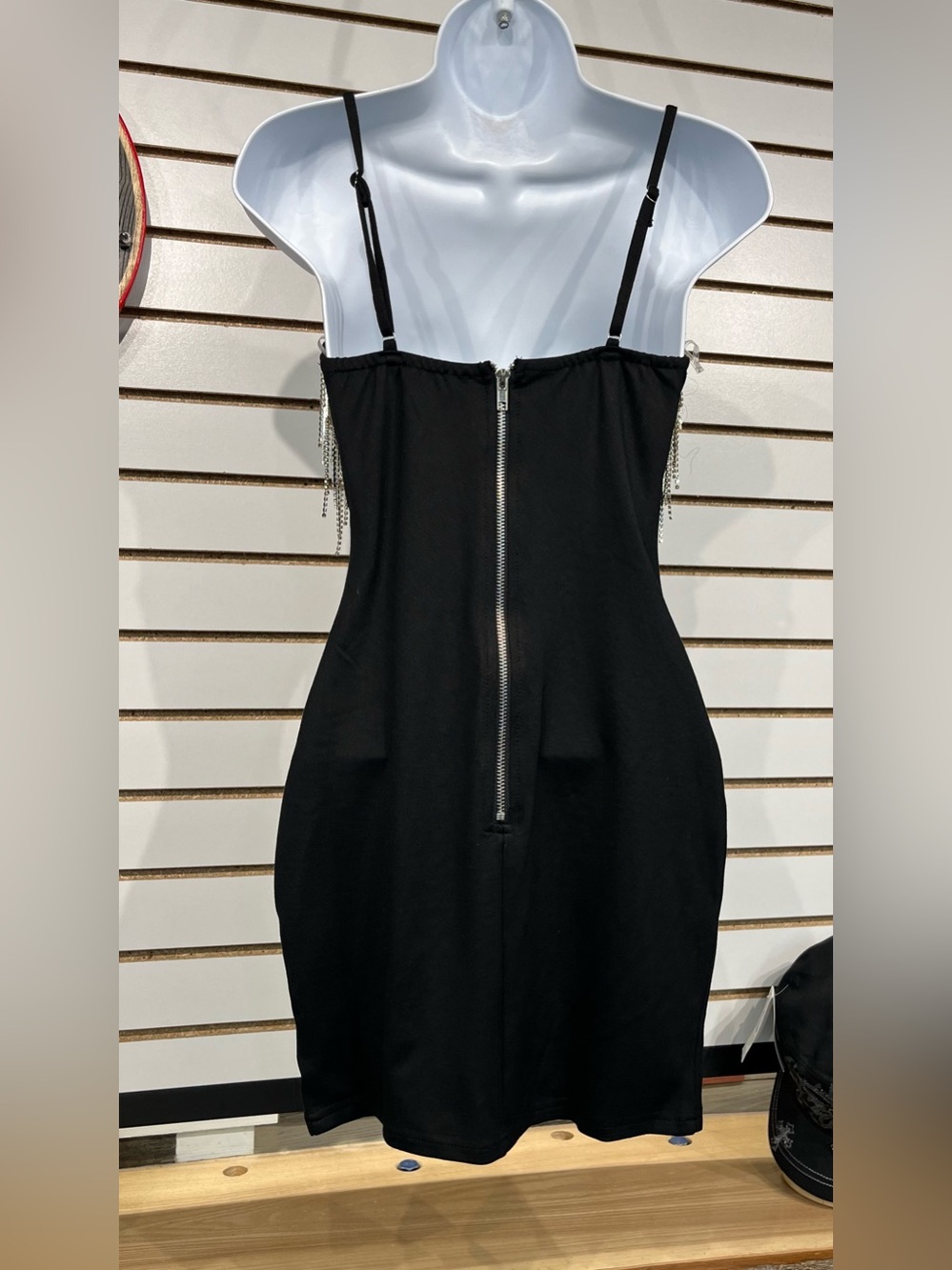 Hot & Delicious black bodycon dress with rhinestones - Picture 4 of 8